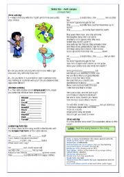 English Worksheet: Song - Sk8ter Boy