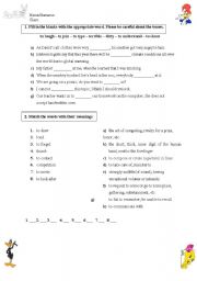 English worksheet: vocab worksheet