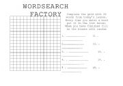 English worksheet: Wordsearch Factory