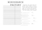 English Worksheet: Wordsearch Factory