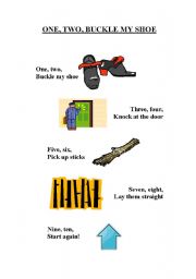 English Worksheet: One Two Buckle My Shoe