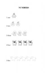 English Worksheet: numbers