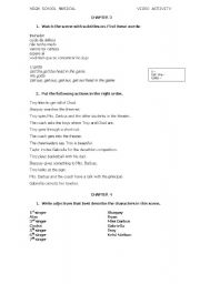 English Worksheet: High School Musical