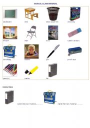 English Worksheet: Classroom abjects