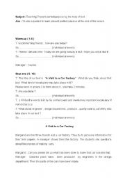 lesson  plan for present perfect passive