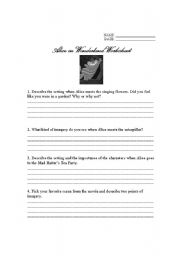 English Worksheet: Alice in Wonderland