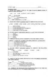 English Worksheet: TEST BASIC 1