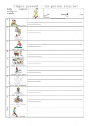 Simple present - 3rd person singular exercise