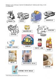 English Worksheet: WHAT DO YOU USUALLY HAVE FOR BREAKFAST?