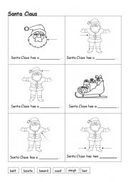 English Worksheet: Santa Claus