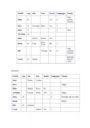English worksheet: name game