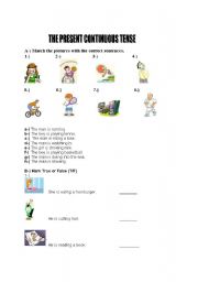 English Worksheet: the present continuous tense