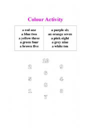 English Worksheet: Colour Activity