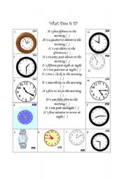 English Worksheet: Hours