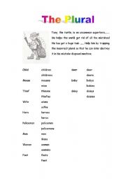 English worksheet: The Plural