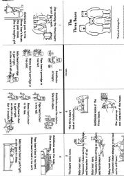 English Worksheet: Pocket Book Goldilocks and the Three Bears