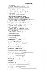 English Worksheet: Question Tags