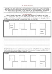 English worksheet: The family picture