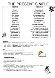 English Worksheet: Present Simple