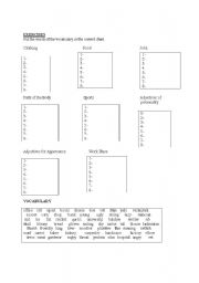 English Worksheet: vocabulary