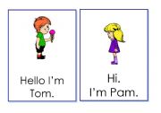 English Worksheet: Hello Flashcards