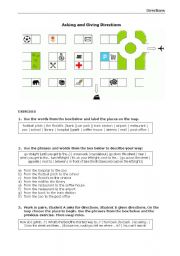 English Worksheet: Asking for and Giving Directions