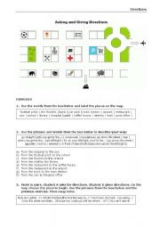 English Worksheet: Asking for and Giving Directions