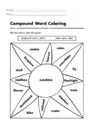 English Worksheet: Compound Words