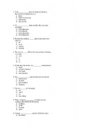 English Worksheet: Conditionals Quiz
