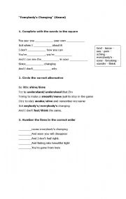 English Worksheet: Listening 