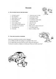 English worksheet: Proverbs