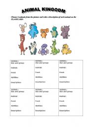 Animal kingdom - ESL worksheet by freya