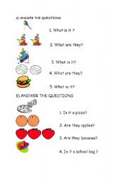 English worksheet: Worksheet for elemetary level