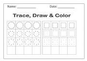 English Worksheet: Circles and Squares