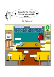 English worksheet: My Classroom