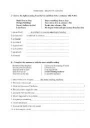 English Worksheet: Relative Clauses