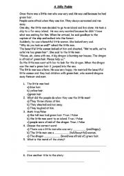 English Worksheet: A Silly Fable