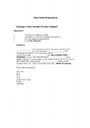 English Worksheet: Time Order Expressions