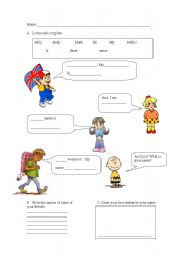 English Worksheet: greetings 2