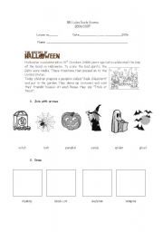 English Worksheet: Halloween