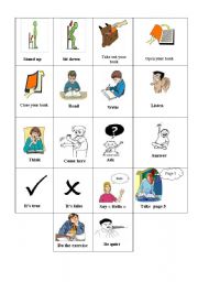 English Worksheet: class commands