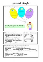 English Worksheet: present simple