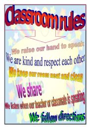 English Worksheet: Classroom rules - Poster