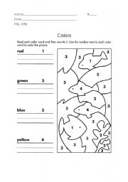 English worksheet: Colors