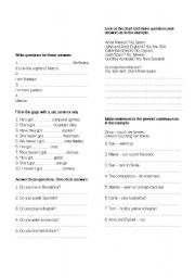 English Worksheet: Beginner 