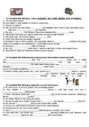 English Worksheet: Present Perfect x Present Perfect Continuous