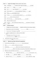 English worksheet: general exercises 3