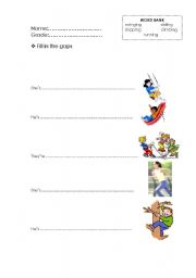 English Worksheet: playground