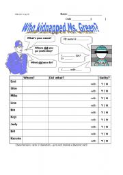 English Worksheet: Simple Past Tense