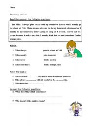 English Worksheet: Reading Com.